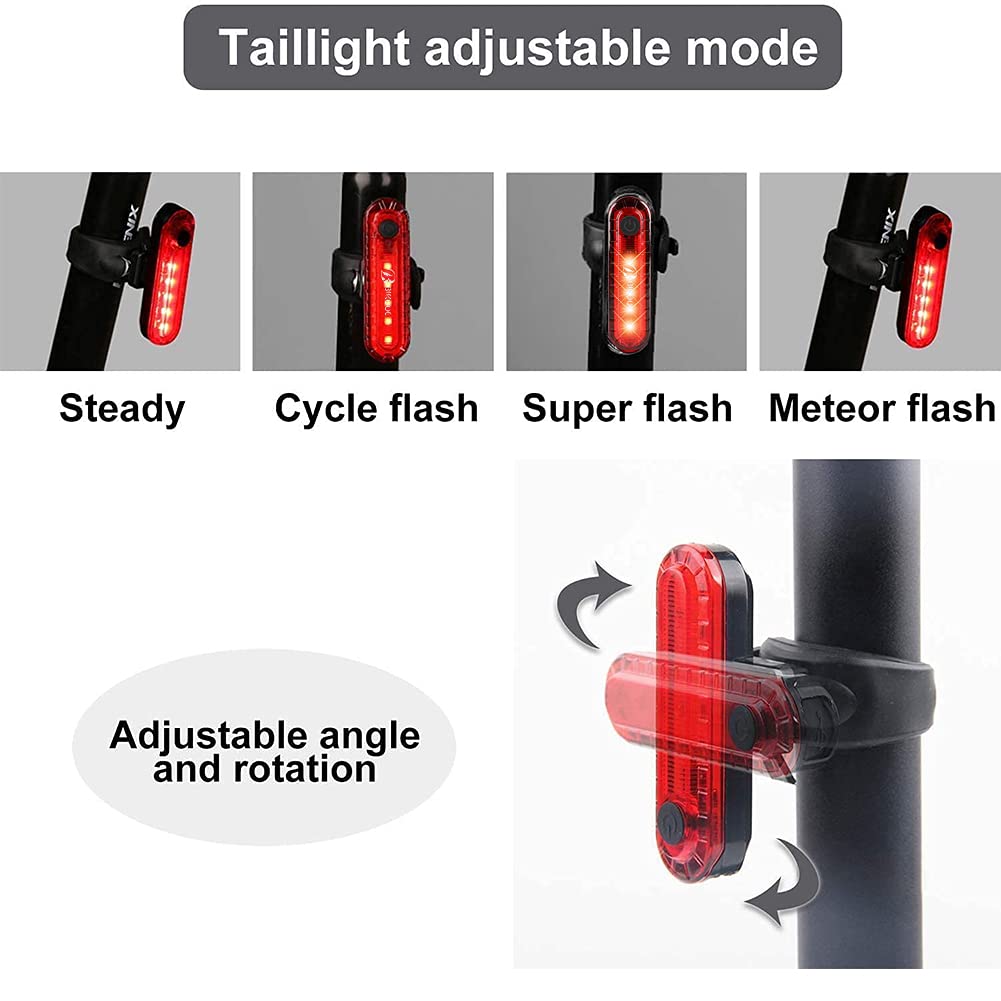 BIKUUL Bike Lights Front and Back, USB Bicycle Front Light with Loud Horn, with 3 Lighting Modes, High Strength Waterproof, Bike tail light,Best Cycling Gift