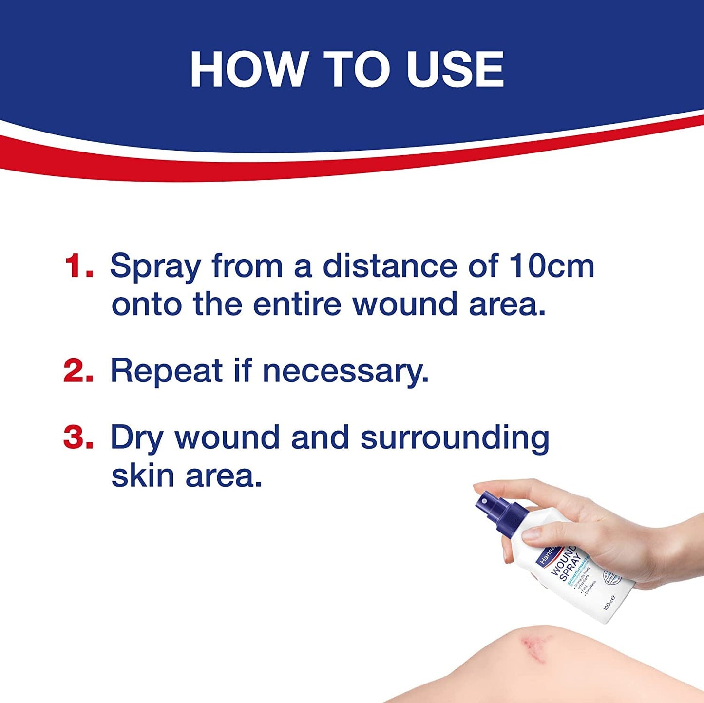 Hansaplast Wound Spray, Antiseptic Wound Cleansing, 100ml