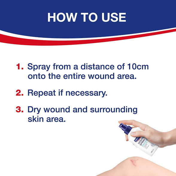 Hansaplast Wound Spray, Antiseptic Wound Cleansing, 100ml