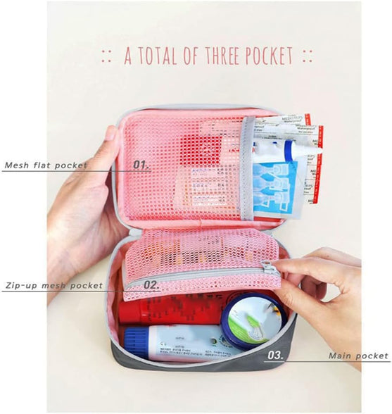 CaiYuanGJ 2 Pieces Medical Storage Bag, First Aid Bag, Portable First Aid Kit, Empty First Aid Bag, Waterproof, for Home, Office, Travel