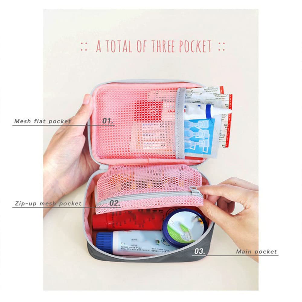 CaiYuanGJ 2 Pieces Medical Storage Bag, First Aid Bag, Portable First Aid Kit, Empty First Aid Bag, Waterproof, for Home, Office, Travel