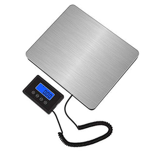 Vinsoc Stainless Steel Digital Heavy Duty Postal Scale with Separate LCD Display Powered by Batteries or AC Adapter (180kg)