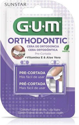 Gum Orthodontic Transparent Wax - Mint Flavoured - With Vitamin E & Aloe - Prevent painful ulceration -relieve irritations on cheeks & gums - Pre-cut pieces for hygienic application-Mirror included