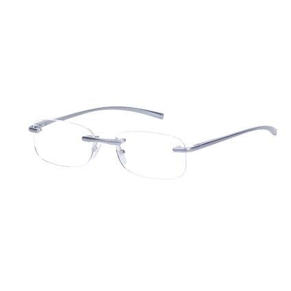Rimless Reading Glasses for Mens Womens Blue Light Blocking, Glasses Strap, Glasses Case