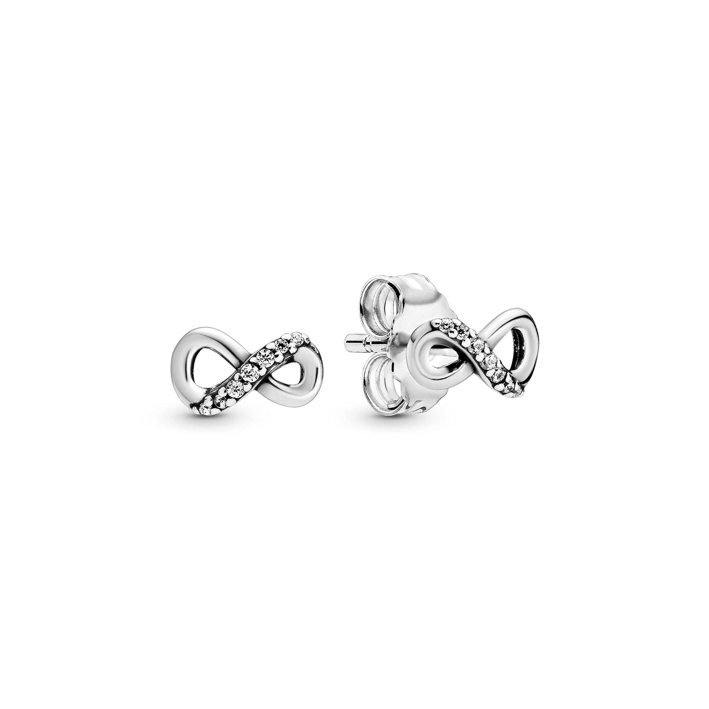 Pandora Moments Women's Sterling Silver Sparkling Infinity Stud Earrings