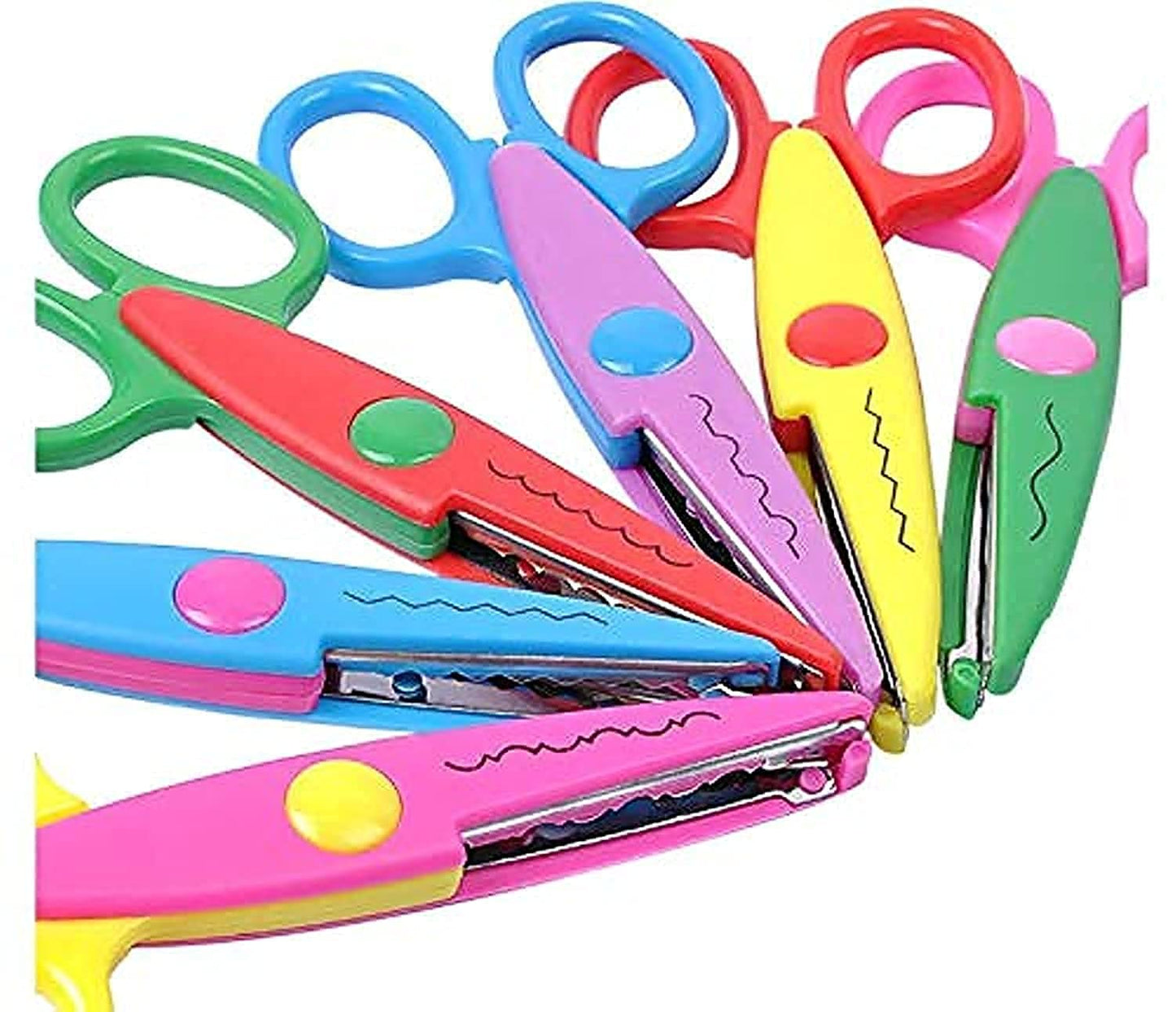 UCEC 6 Colorful Decorative Paper Edge Scissor Set, Great for Teachers, Crafts, Scrapbooking, Kids Design