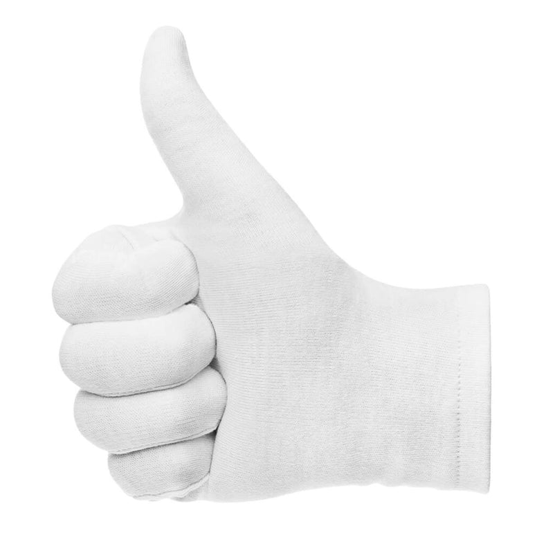 Cotton Gloves, Selizo 3 Pairs White Cotton Gloves Coin Gloves for Women Men Eczema Dry Hands Moisturizing Serving Archival Cleaning Jewelry Silver Inspection