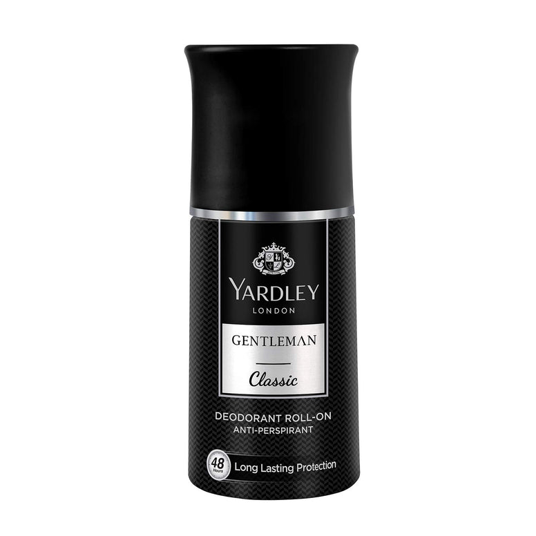 Yardley Gentleman Classic Deodorant Roll On, Effective underarm protection, all day long perspiration regulator, 50 ml