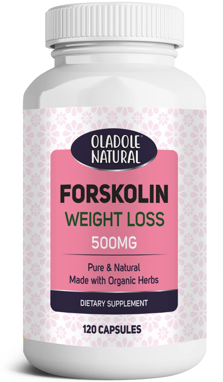 Oladole Natural Forskolin Extract for Weight Loss- 500mg | Pure & Natural Diet Pills & Belly Buster Supplement | Supports Premium Appetite Suppressant, Metabolism Booster, Carb Blocker & Fat Burner