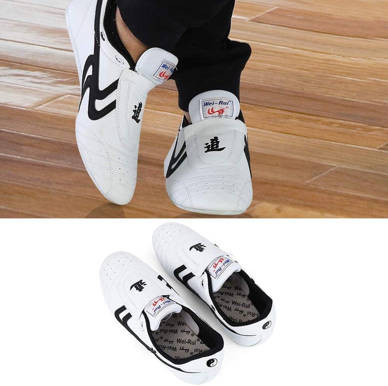 Unisex Taekwondo Shoes, Martial Arts Sports Shoes Sports Boxing Karate Martial Arts Taichi Shoes Lightweight Shoes for Kids Women Men Adult with a Storage Bag