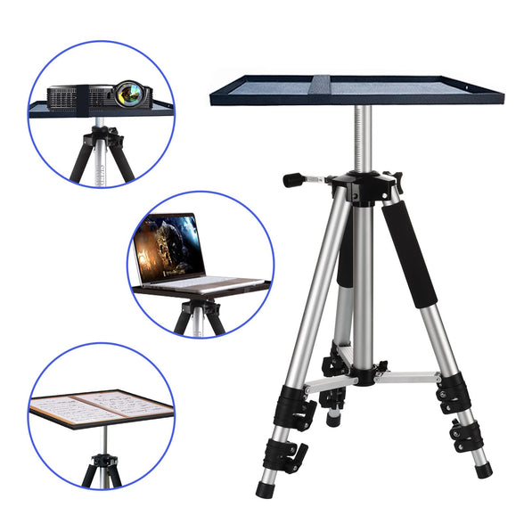 Projector Tripod Stand Laptop Tripod Lightweight Aluminum Alloy Travel Universal Portable Camera Telescoping Legs Tripod with Tray and Ball Head,Carry Bag For Laptop Projectors