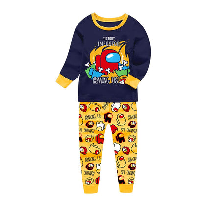 Kids Boys Among Us Pyjamas You Looking Sus Bro impostor Character Cotton Pjs Sleepwear Set 7-8Y