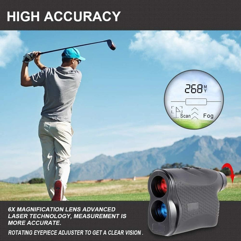 Golf Rangefinder Golf Range Finder,450M Golf Rangefinder Distance Meter Speed Tester Range Finder Digital Hunting Measurement Spotting Binoculars, Black… Golf Gloves Holder Case