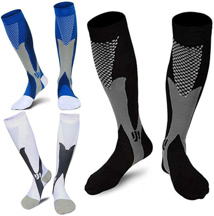 Compression Socks (3 Pairs) for Men Circulation 20-30 mmHg Medical Compression Stockings Women Nursing(L-XL)