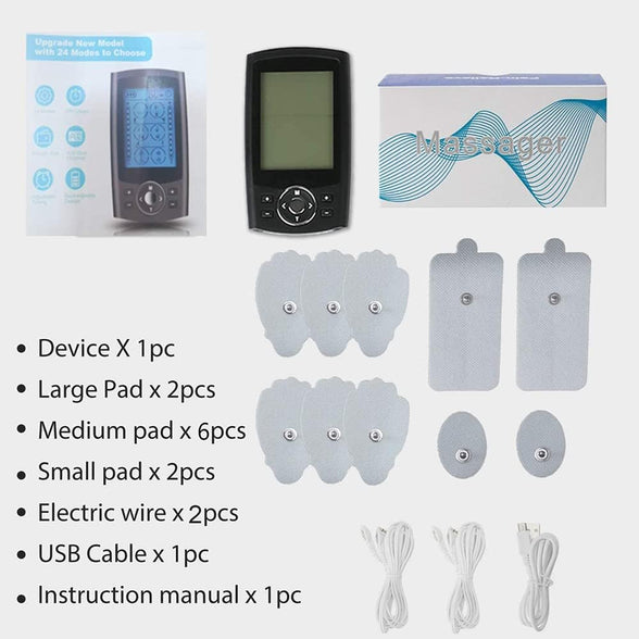 Beauenty Dual Channel TENS EMS Unit 16 Modes Mini Rechargeable Physiotherapy Instrument for Pain Relief Therapy,Deep Tissue Shoulder Pain Relief,Electronic Pulse Massager Muscle Massager