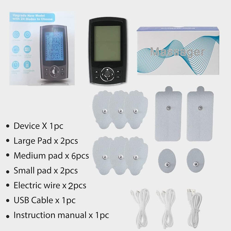 Beauenty Dual Channel TENS EMS Unit 16 Modes Mini Rechargeable Physiotherapy Instrument for Pain Relief Therapy,Deep Tissue Shoulder Pain Relief,Electronic Pulse Massager Muscle Massager