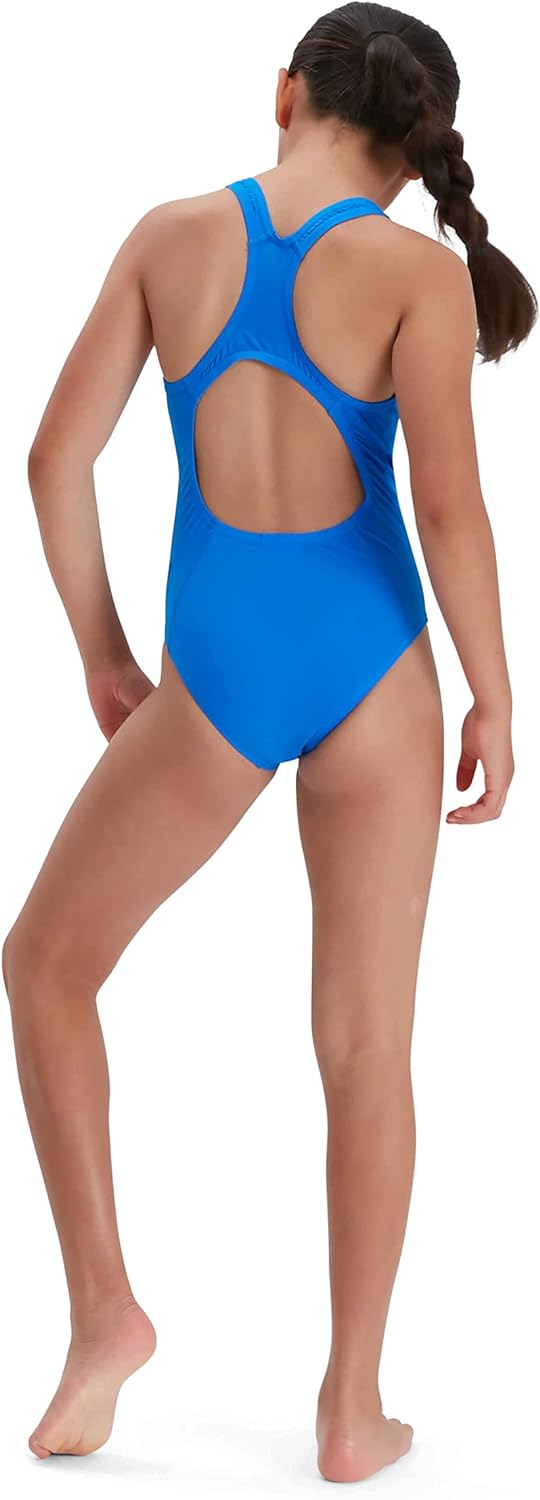 Speedo ECO Endurance+ Medallist Swimsuit, Comfortable, Stylish Design, Extra Flexibility, Junior Girls