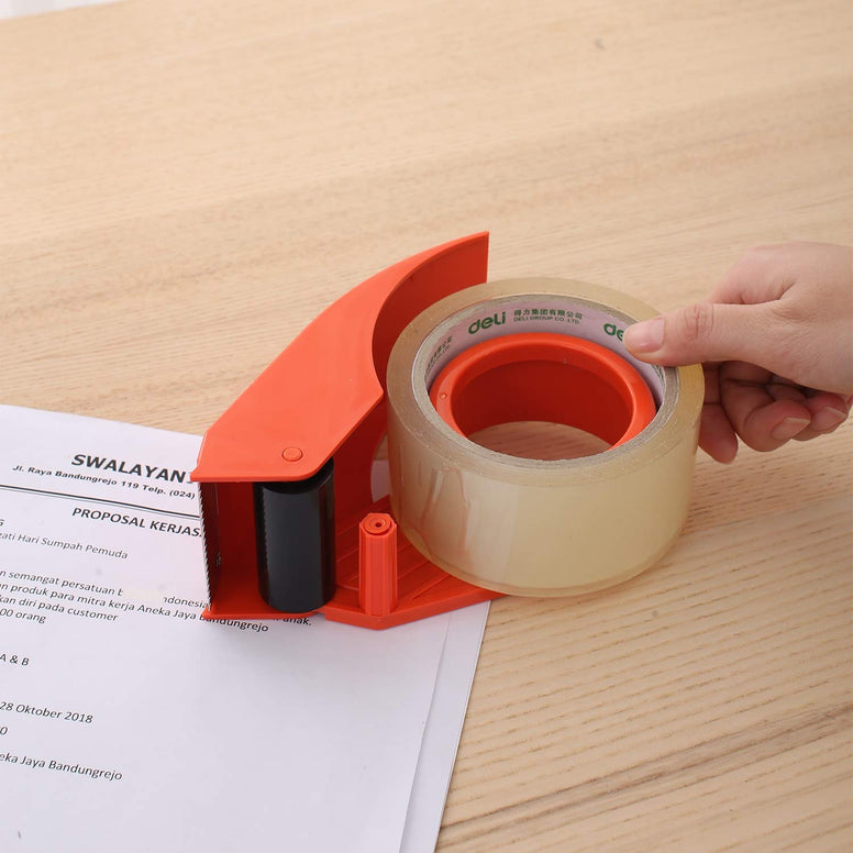 Deli E801 Packing Tape Dispenser Anti-Corrosion Blade And High Quality Abs Material For Extra Durability