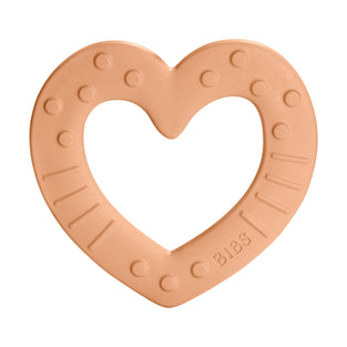 BIBS Baby Bitie Teether | Made in Denmark | 100% BPA & Phthalate Free |, Peach Heart,