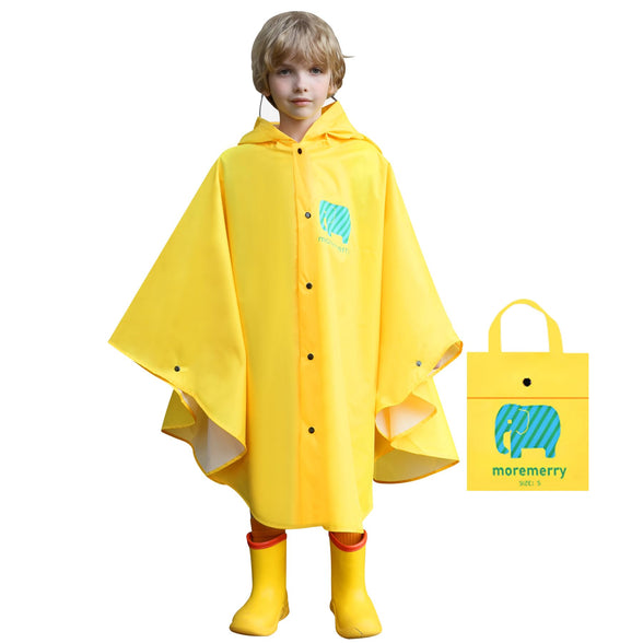 AIWUHE Kids Rain Poncho Cartoon Raincoat Jacket Cute Rain Coat Toddler Boys Girls Rain Cape Light Waterproof Hoodie Outwear, for 1-3 Y