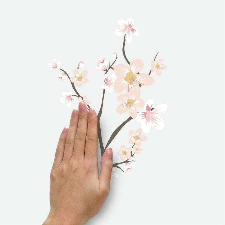 RoomMates RMK3856GM Cherry Blossom Branch Peel and Stick Giant with 3D Embellishments