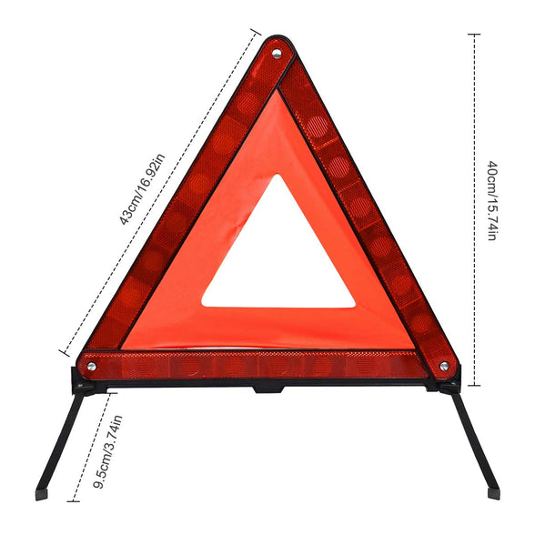 Kissral Warning Triangle Reflective Safety Emergency Triangle Foldable Road Warning Triangle EU Roadside Hazard Alert Signs with Storage Box for Car Emergencies Accessories