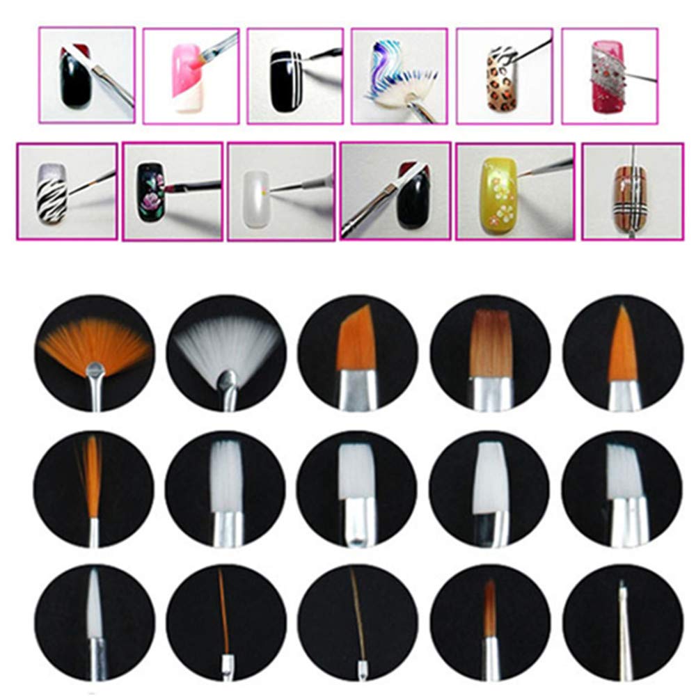 20 pcs Nail Art Design Set Dotting Painting Drawing Polish Brush Pen Tools