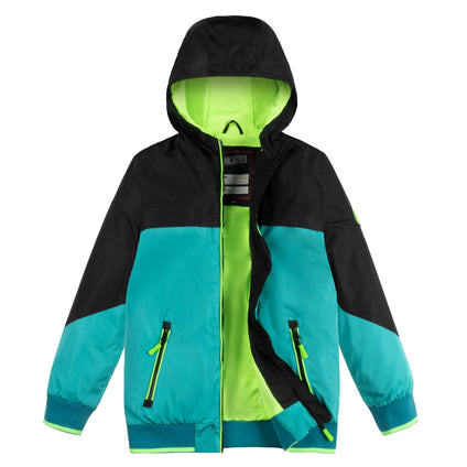 CASELAND Boys Rain Jacket Lightweight Waterproof Kids Raincoat with Hood Windbreaker with Zipper Pockets 2-3Y