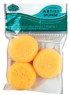 Royal Brush Synthetic Artist Sponges, 3/Pack