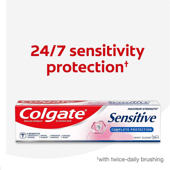 Colgate Sensitive Toothpaste, Complete Protection, Mint - 6 Ounce (Pack of 3)