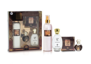 MY PERFUMES OUD 4 pieces OTOORI Gift Set For Men and Women, Non Alcoholic, 15ml Concentrated Perfume Oil, 40 gm Bukhoor, 35ml Water Perfume, 250ml Air Freshener (OUD)