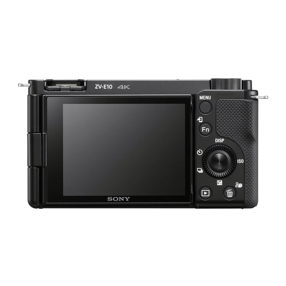 Sony Alpha ZV-E10 - APS-C Interchangeable Lens Mirrorless Vlog Camera - Black