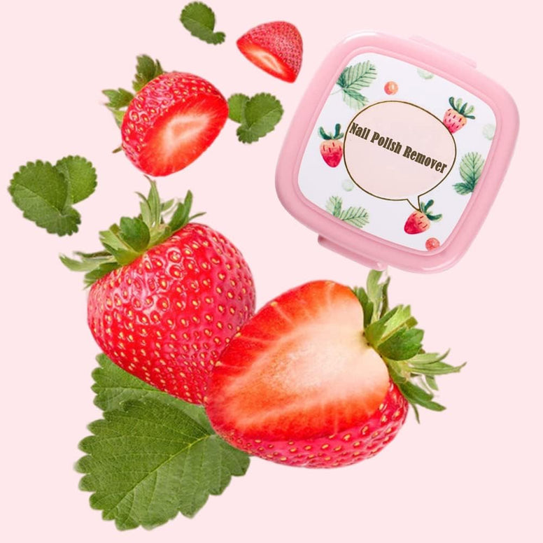 Nail Polish Remover Pads,Nail Varnish Remover Pads in Box,Travel portable Nail Varnish Remover Pads (chamomile and strawberry)