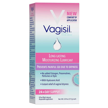 Vagisil Prohydrate Internal l Moisturizer, Gel & Lubricant for Women, Gynecologist d, 8 Count- Pack of 1 (Packaging May Vary)