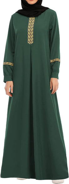 Abetteric womens Muslim Abaya Maxi Dress dresses