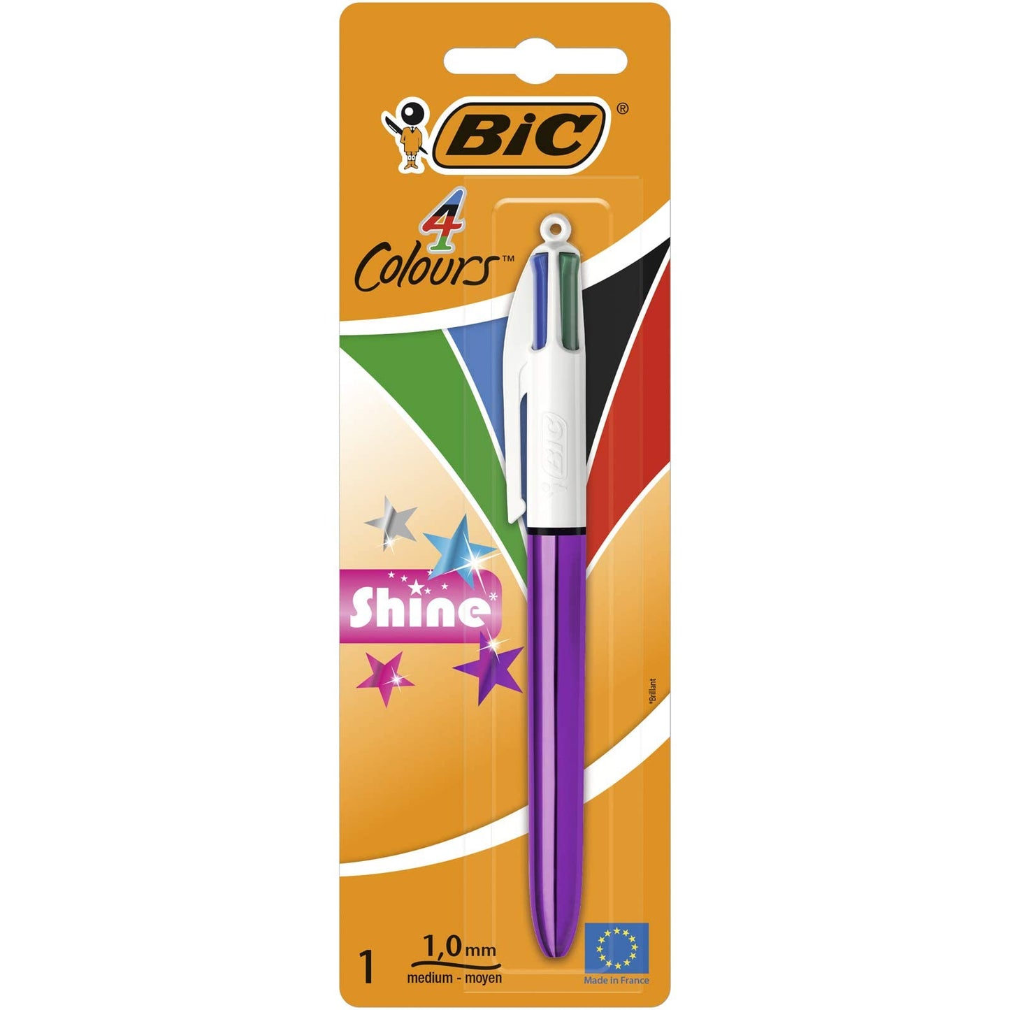 BIC 4 Colours Shine Ballpoint Pen (Pack of 1)