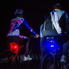 Boruit 2 Pack Rear Bike Tail Light, Ultra Bright USB Rechargeable Bicycle Taillights, Red/Blue High Intensity Led Accessories Fits On Any Bike, Easy to Install for Cycling Safety