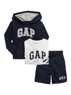 GAP baby-boys V-logo Set 3pk Outfit Set (0-3 Months)