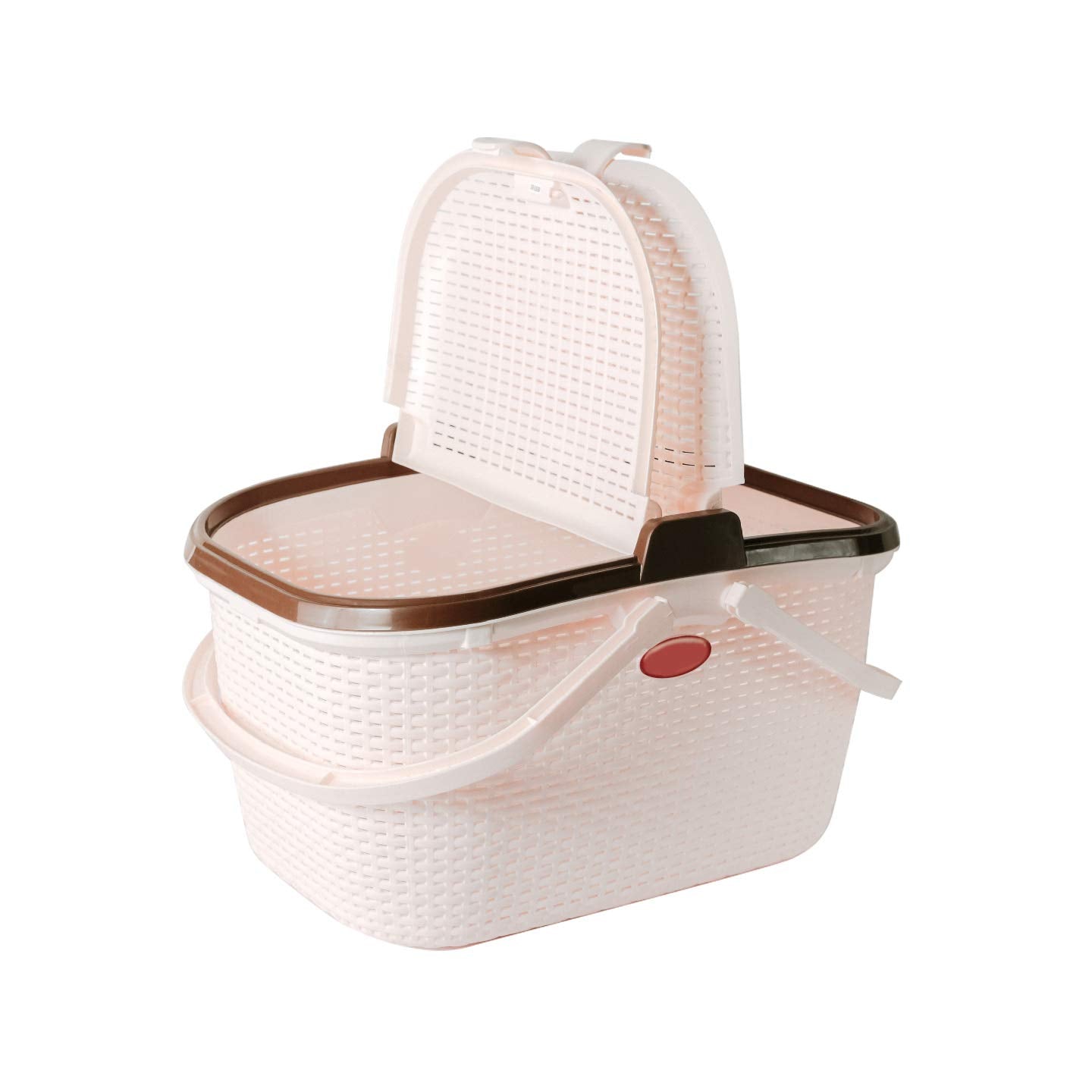 GALOOF Multi Utility Picnic Basket/Cloth Storage/Shopping Basket/Toy Storage (29x33x47 cm) (BEIGE)
