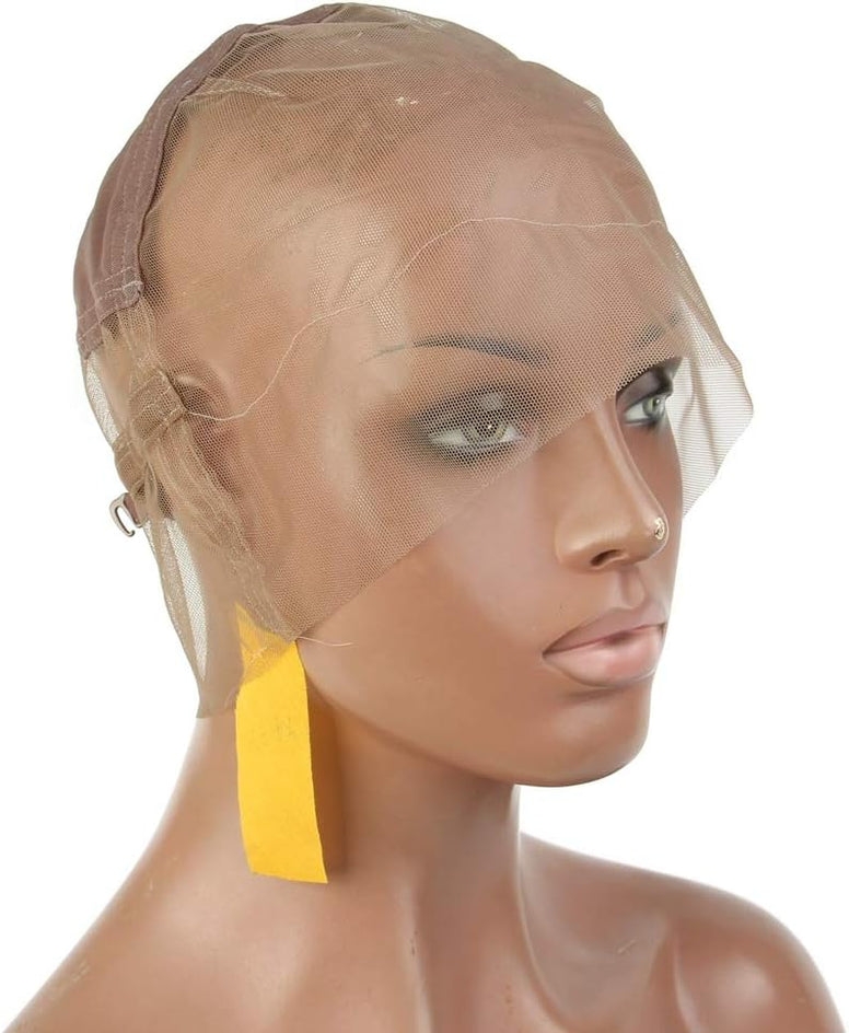 KRN Full Lace Wig Cap Base for Making Wigs with Adjustable Strap Glueless Hairnet Weaving Cap Wig Caps (full lace cap)