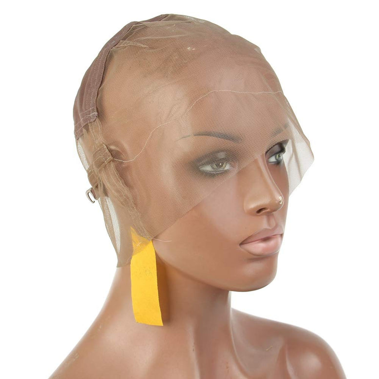 KRN Full Lace Wig Cap Base for Making Wigs with Adjustable Strap Glueless Hairnet Weaving Cap Wig Caps (full lace cap)