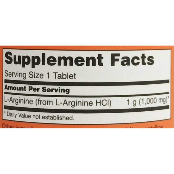 Now Foods L-Arginine 1000Mg - 120 Tabs