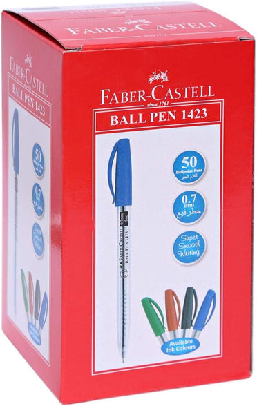 Faber-Castell 1423 0.7mm Ball Pen (Set of 50, Black)