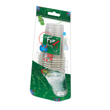 Fun Everyday Disposable Clear Plastic Cup 12Oz, Pack Of 25