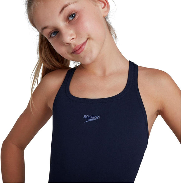 Speedo ECO Endurance+ Medallist Swimsuit, Comfortable, Stylish Design, Extra Flexibility, Junior Girls