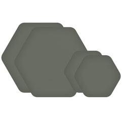 GEAR AID Tenacious Tape Repair Patches for Jackets, Tents and Outdoor Gear, OD Green, 2.5” and 1.5” Hex Shape, 4 Patches