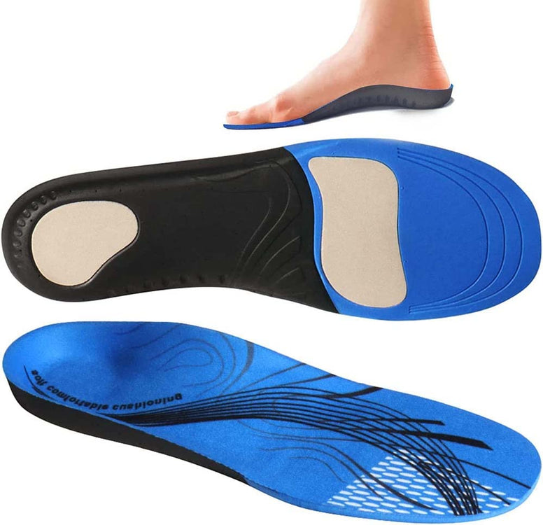 Orthotic Insoles Arch Support, Soft Plantar Fasciitis Insoles, Full-Length Shock Absorption Cushioning Function Inserts for Flat Feet, Heel Spurs Foot Pain, overpronation for Men Women（M 42-44）