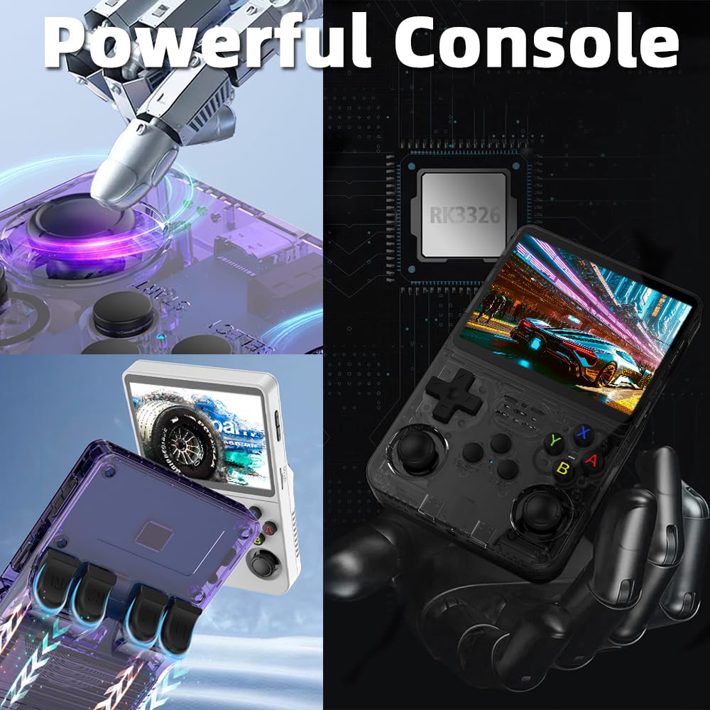 CredevZone R36S Handheld Game Console 3.5 inch Retro Handheld Video Games Consoles Built-in Rechargeable Battery Portable Style Preinstalled Hand Held Game Consoles System