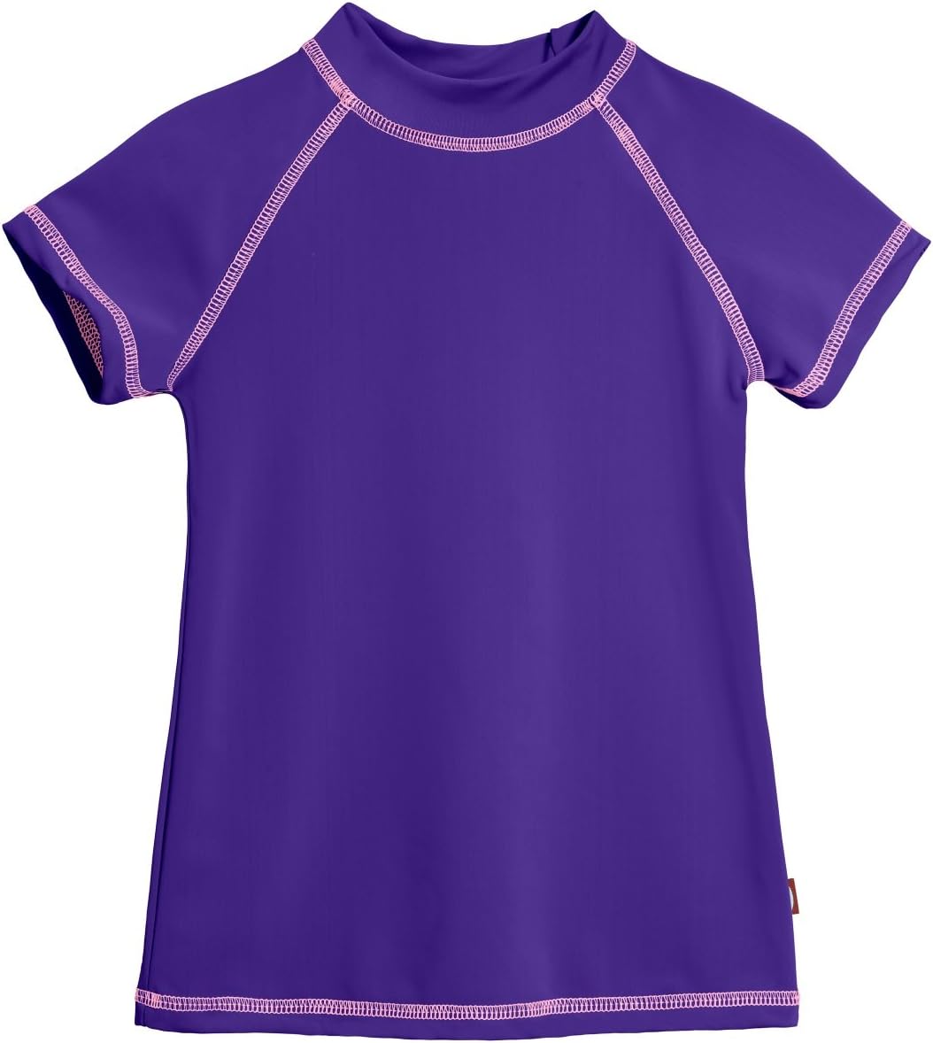 City Threads Girls' SPF50 Rash Guard Sun Swimming Tee Pool & Beach