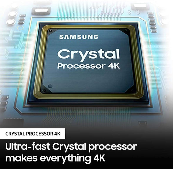SAMSUNG 65-Inch Class Crystal 4K UHD AU8000 Series HDR, 3 HDMI Ports, Motion Xcelerator, Tap View, PC on TV, Q Symphony, Smart TV (2021) - International Version